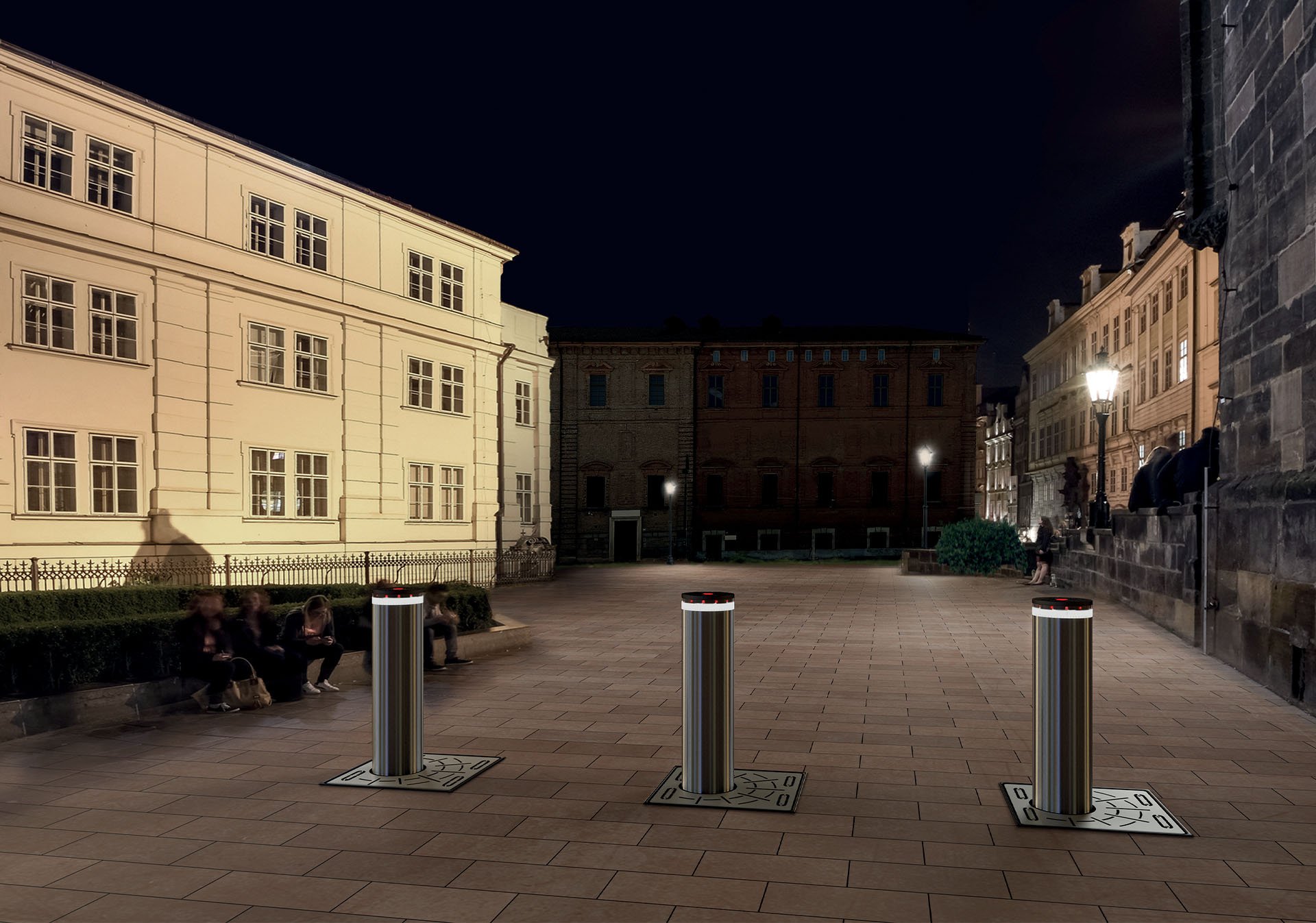 Installation von Abschreckungsmitteln der FAAC JS-Serie